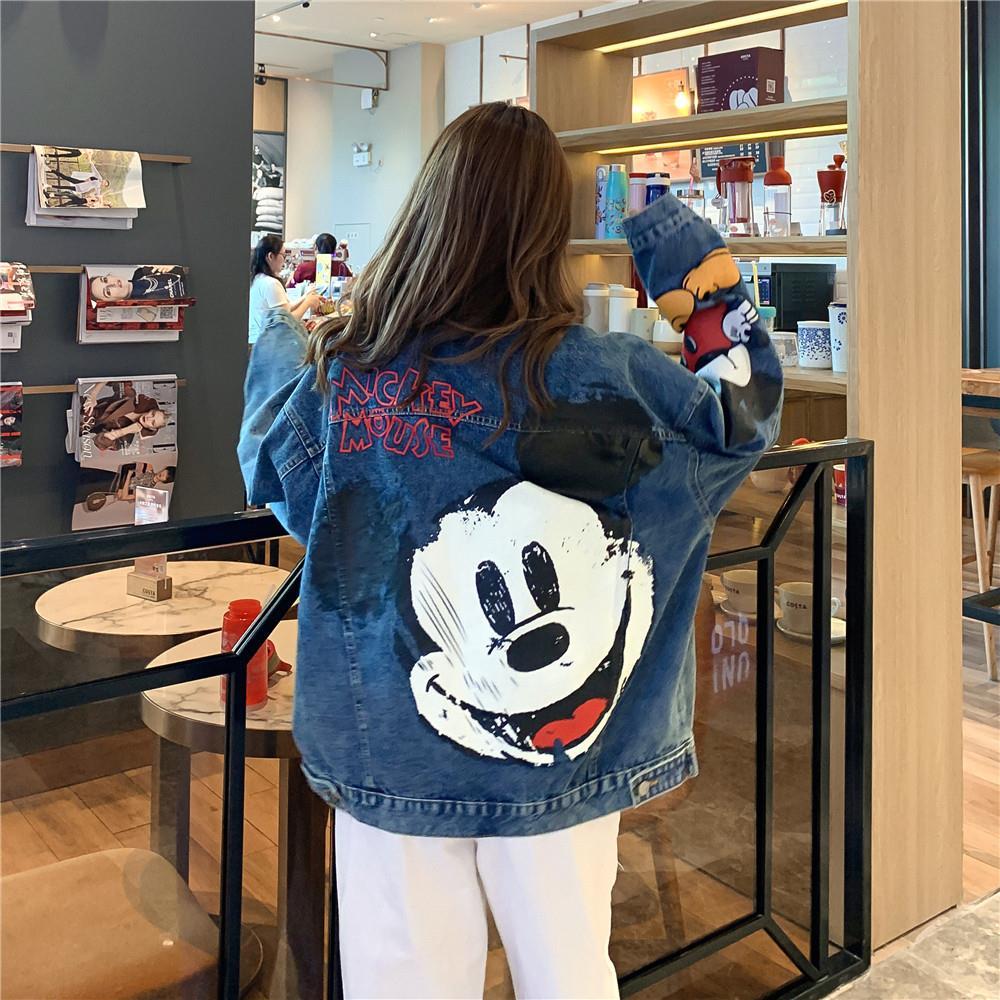Disney 2020 Mickey mouse coat Cartoon Denim Jacket S..